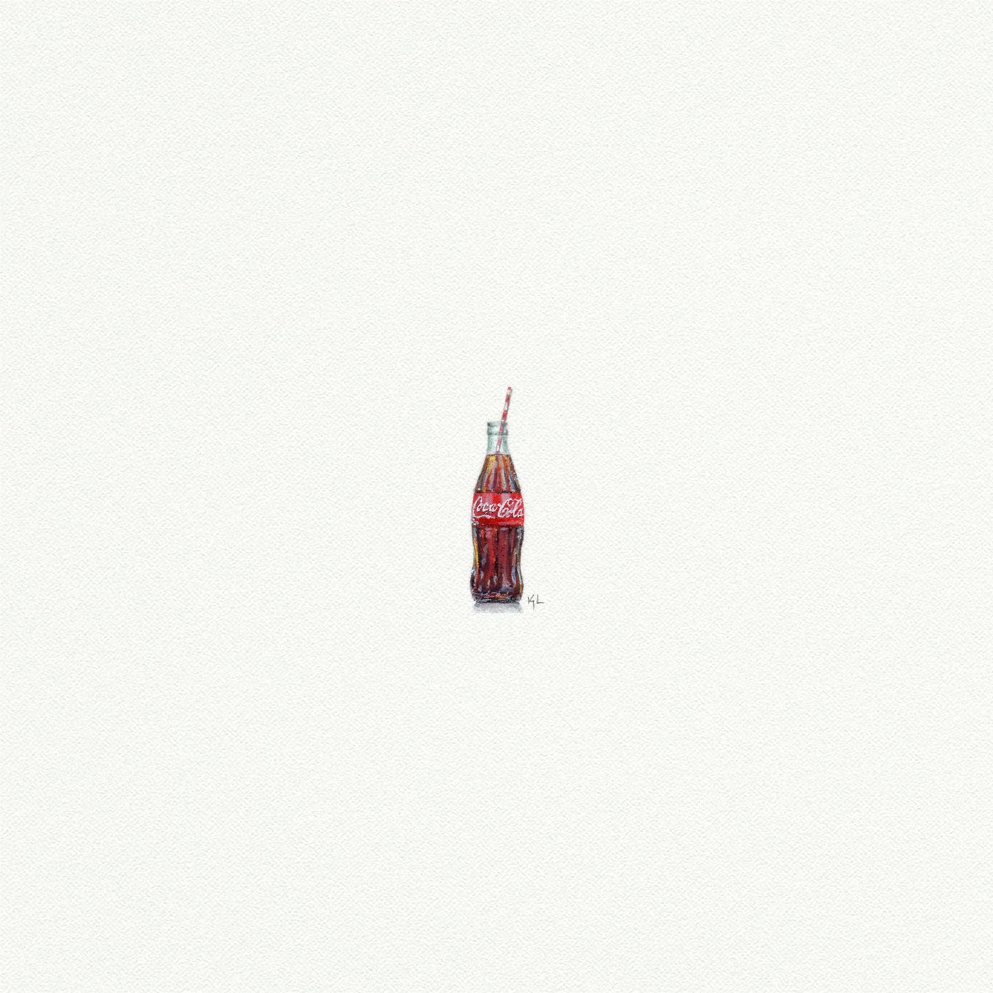 Coke Bottle Miniature Watercolor Print