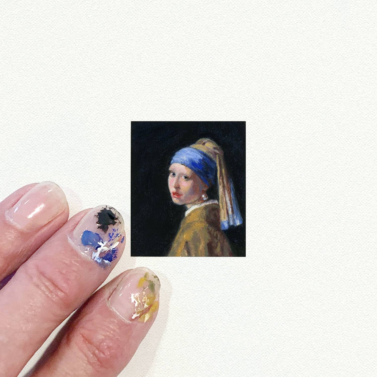 Girl With A Pearl Earring Miniature Watercolor Print