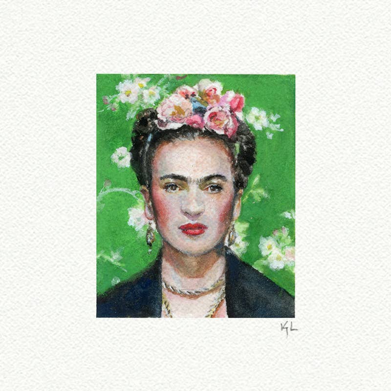 Frida Kahlo Miniature Watercolor Print