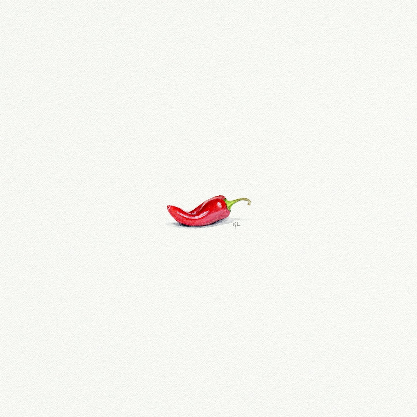 Chili Pepper Miniature Watercolor Print