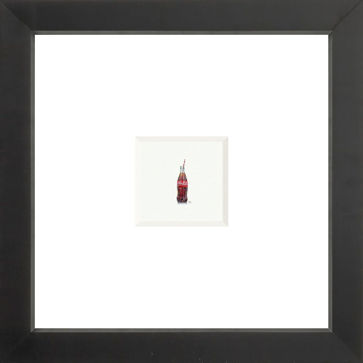 Coke Bottle Miniature Watercolor Print