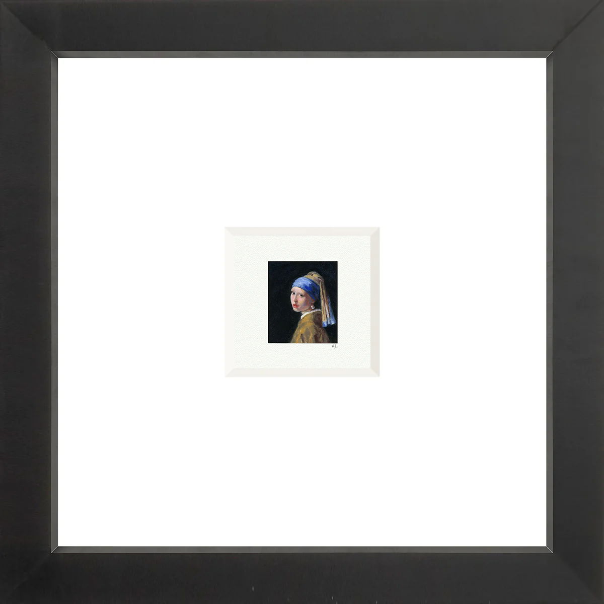 Girl With A Pearl Earring Miniature Watercolor Print