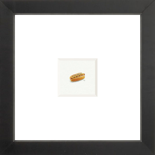 Hot Dog Miniature Watercolor Print