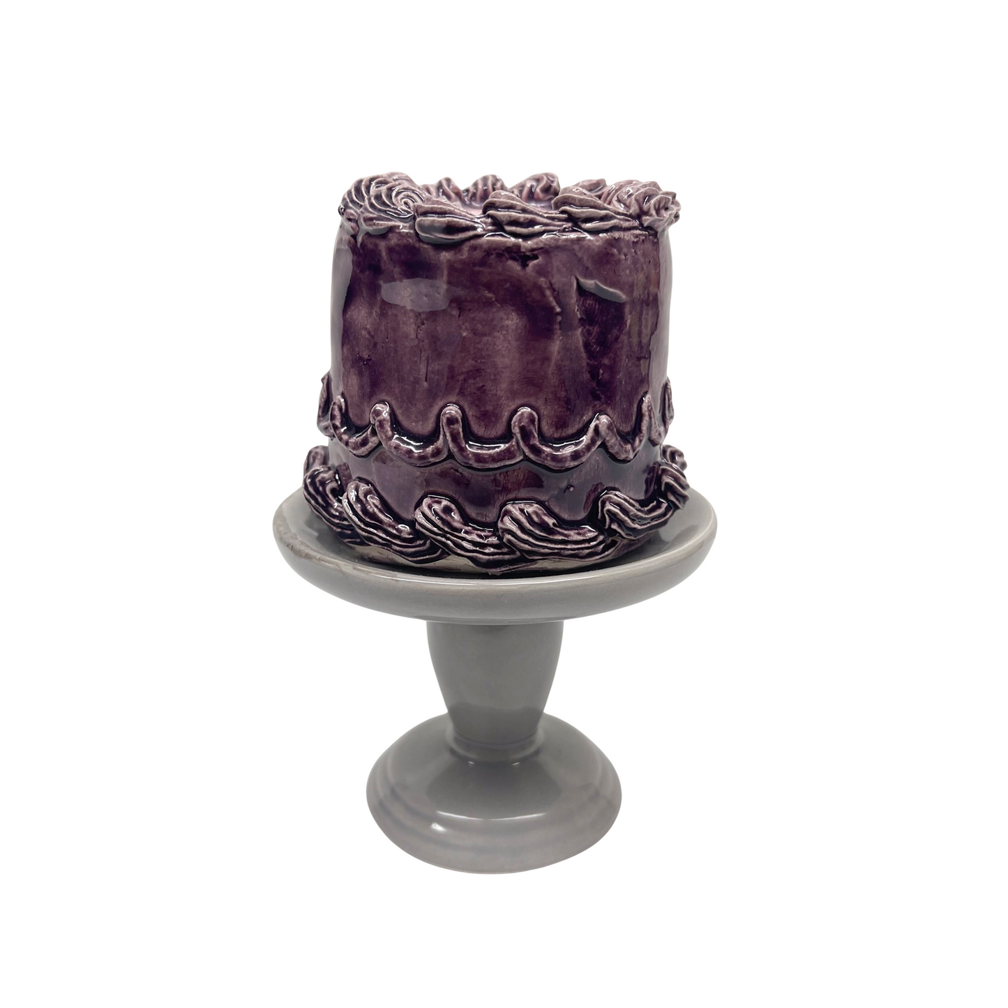 Purple Petite Cake With Brulée On Pedestal 12