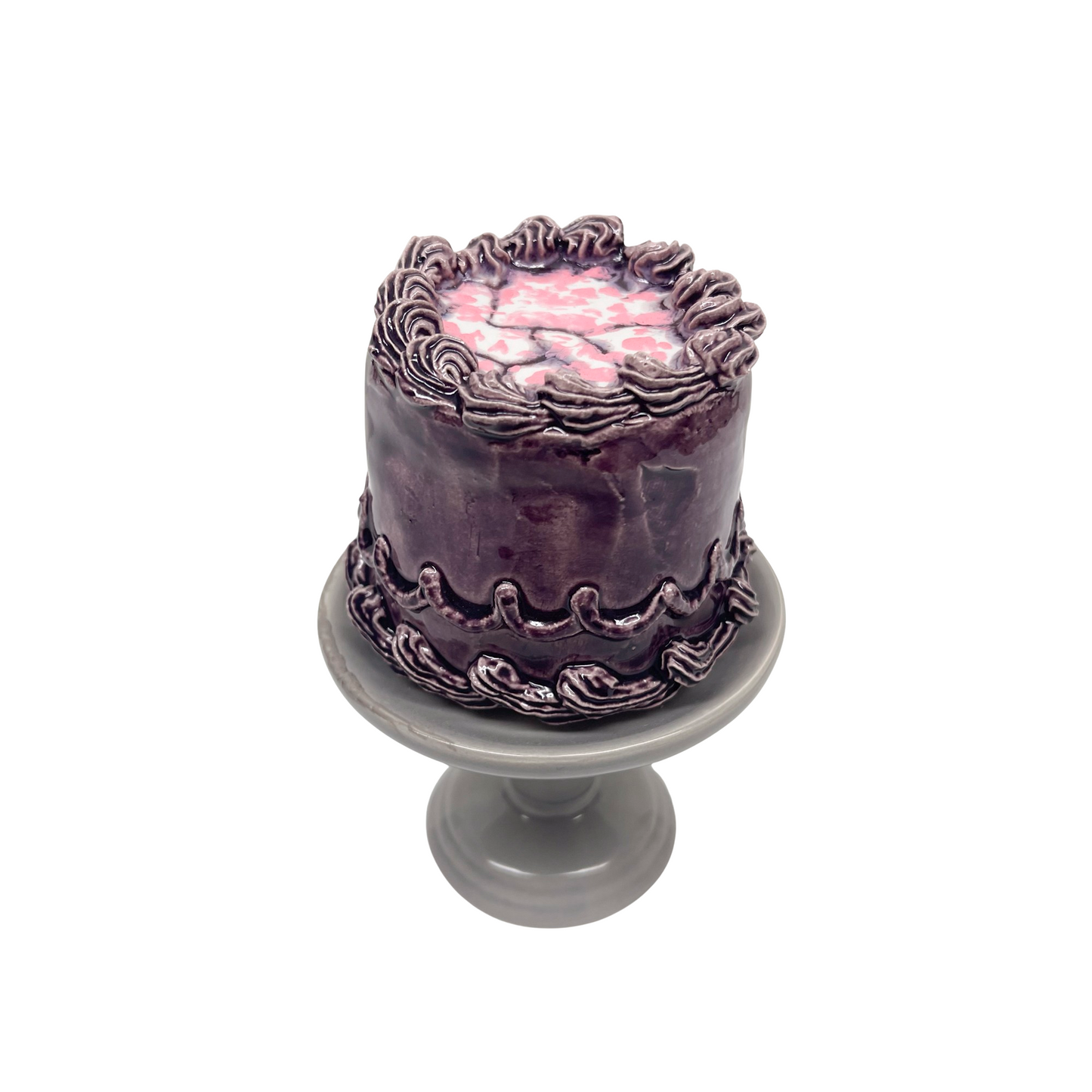 Purple Petite Cake With Brulée On Pedestal 12