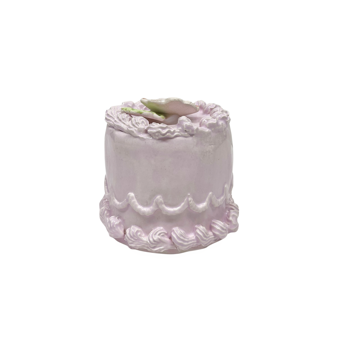 Light Pink Petite Cake With Flower 55