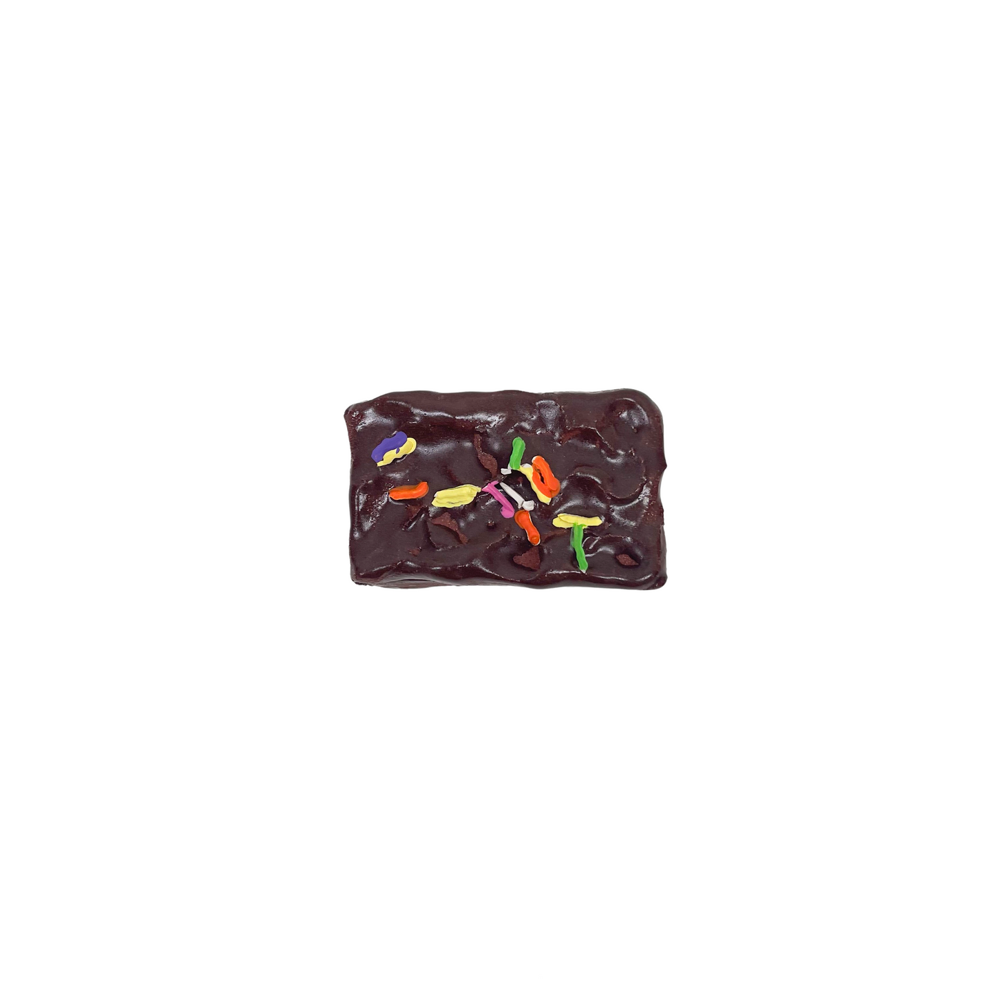 Big Rainbow Sprinkle Brownie Rectangle