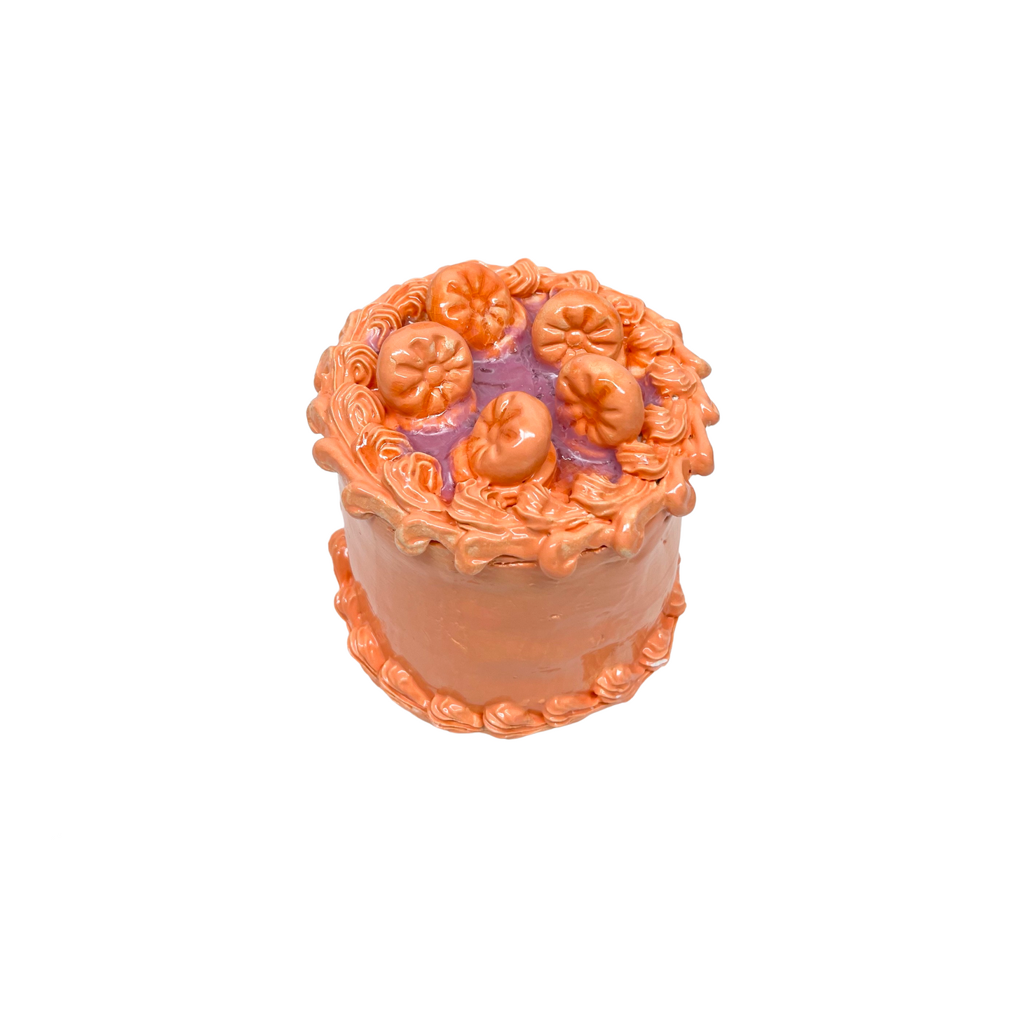 Petite Orange Cake With Purple Top 11