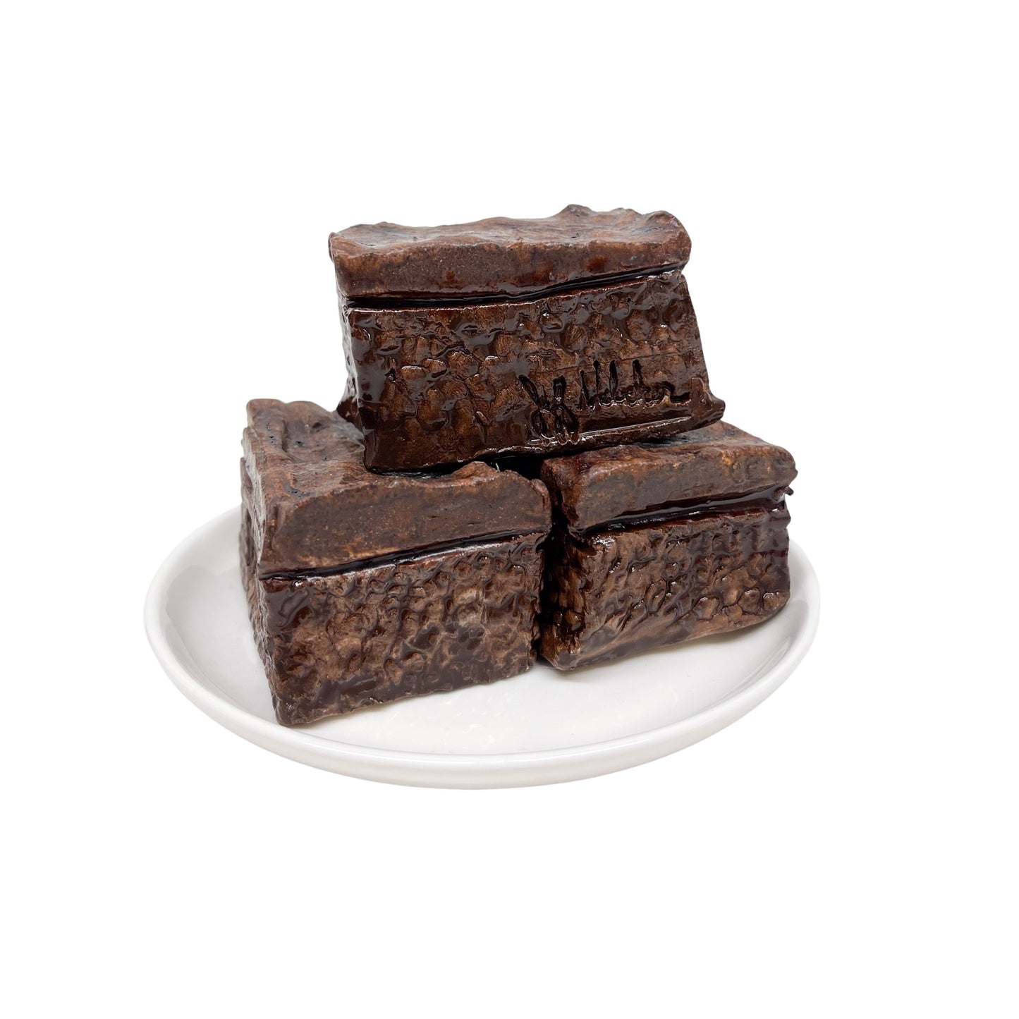 Three Plated Plain Brownies 1