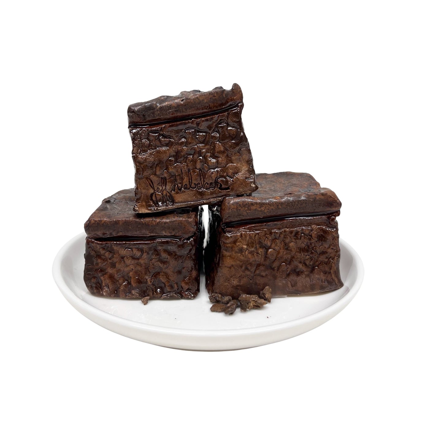 Three Plated Plain Brownies 4