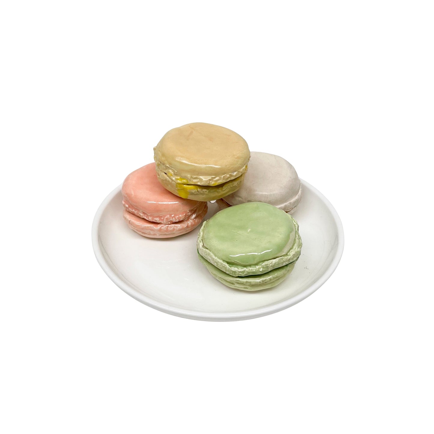 Four Plated Macarons 33