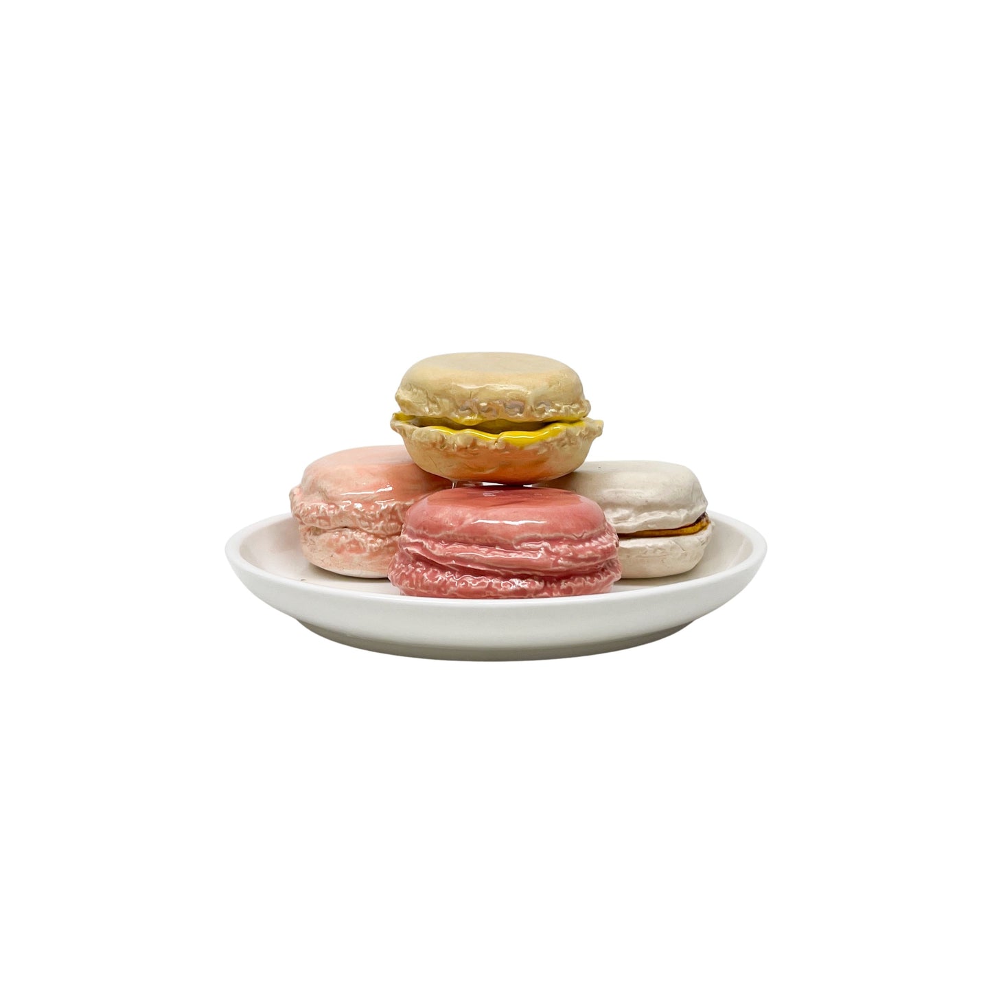 Four Plated Macarons 35