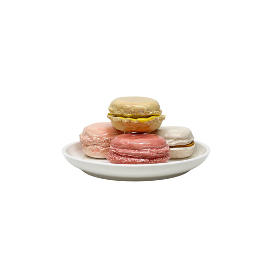 Four Plated Macarons 35