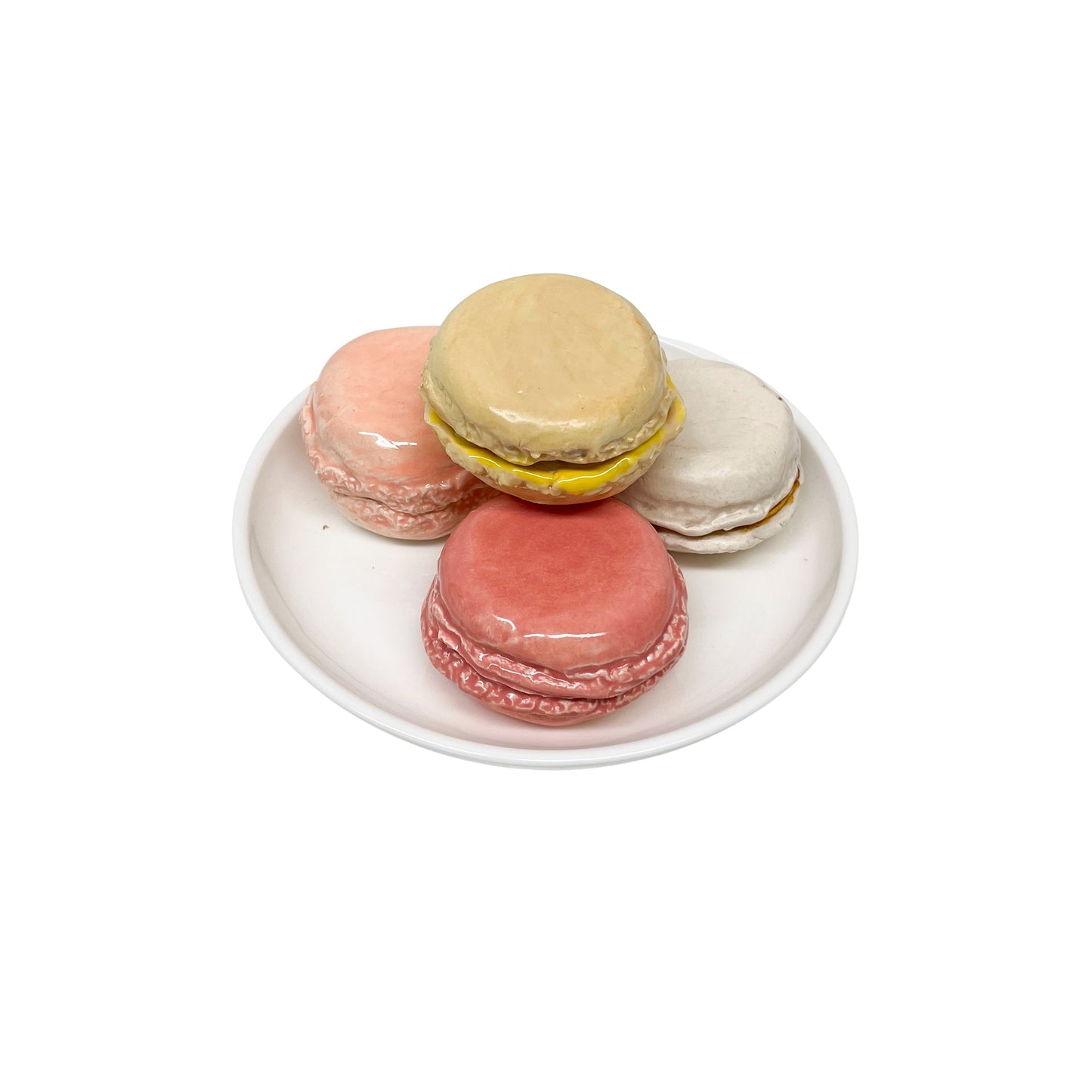 Four Plated Macarons 35