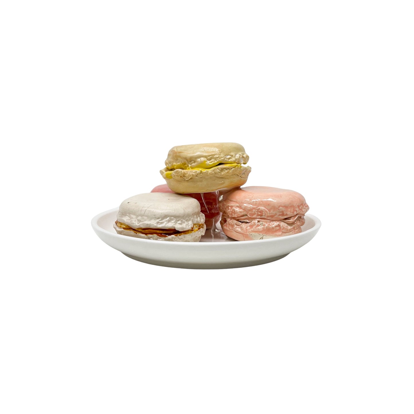 Four Plated Macarons 35