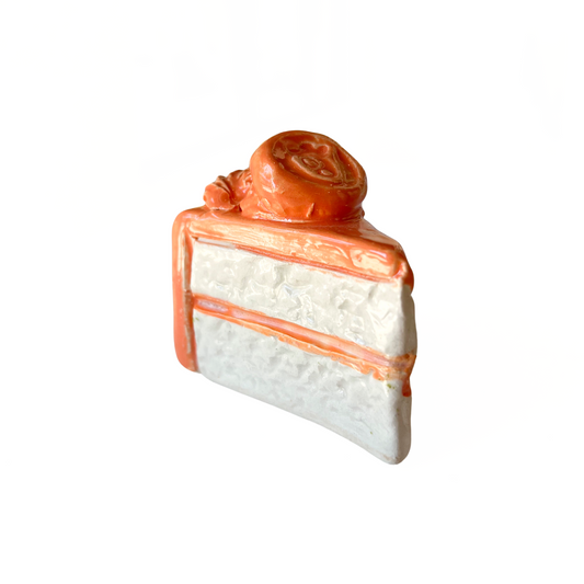 Orange Cake Slice With Medallion