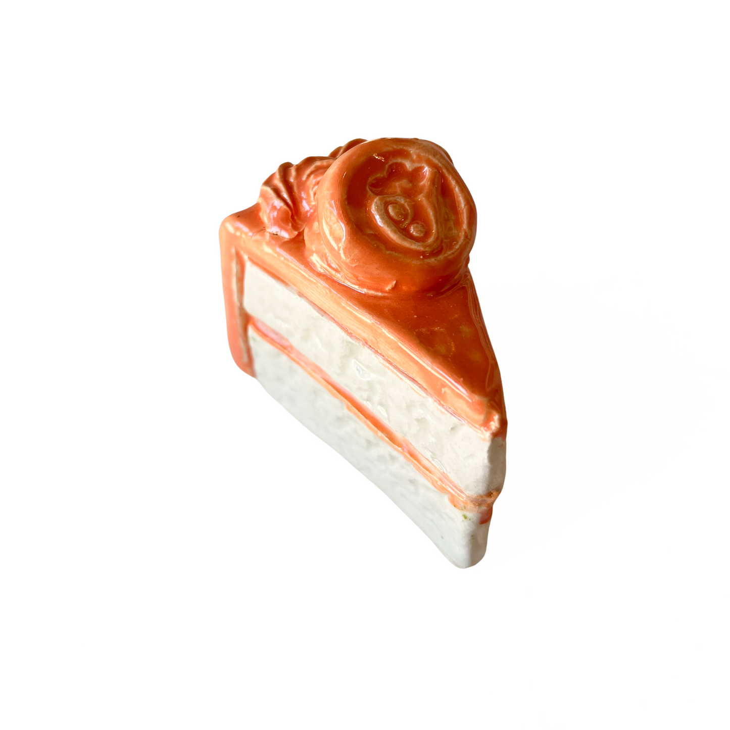 Orange Cake Slice With Medallion