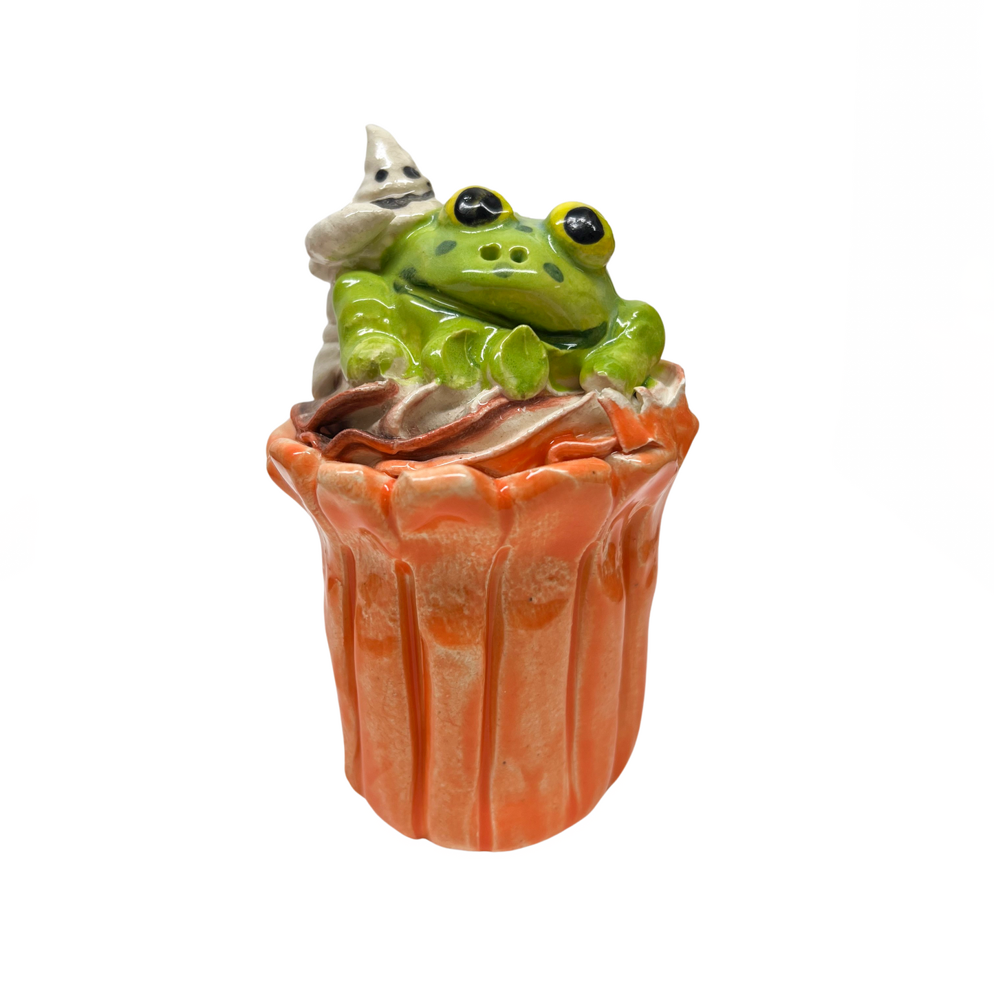 Frog And Ghost Cupcake