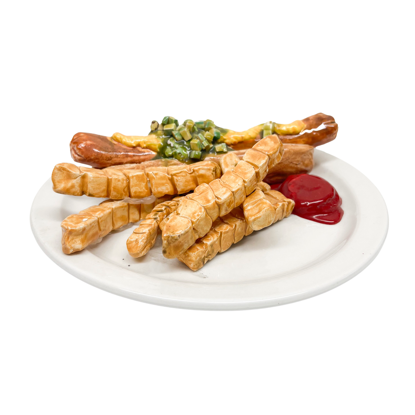 Plated Hot Dog With Fries 25