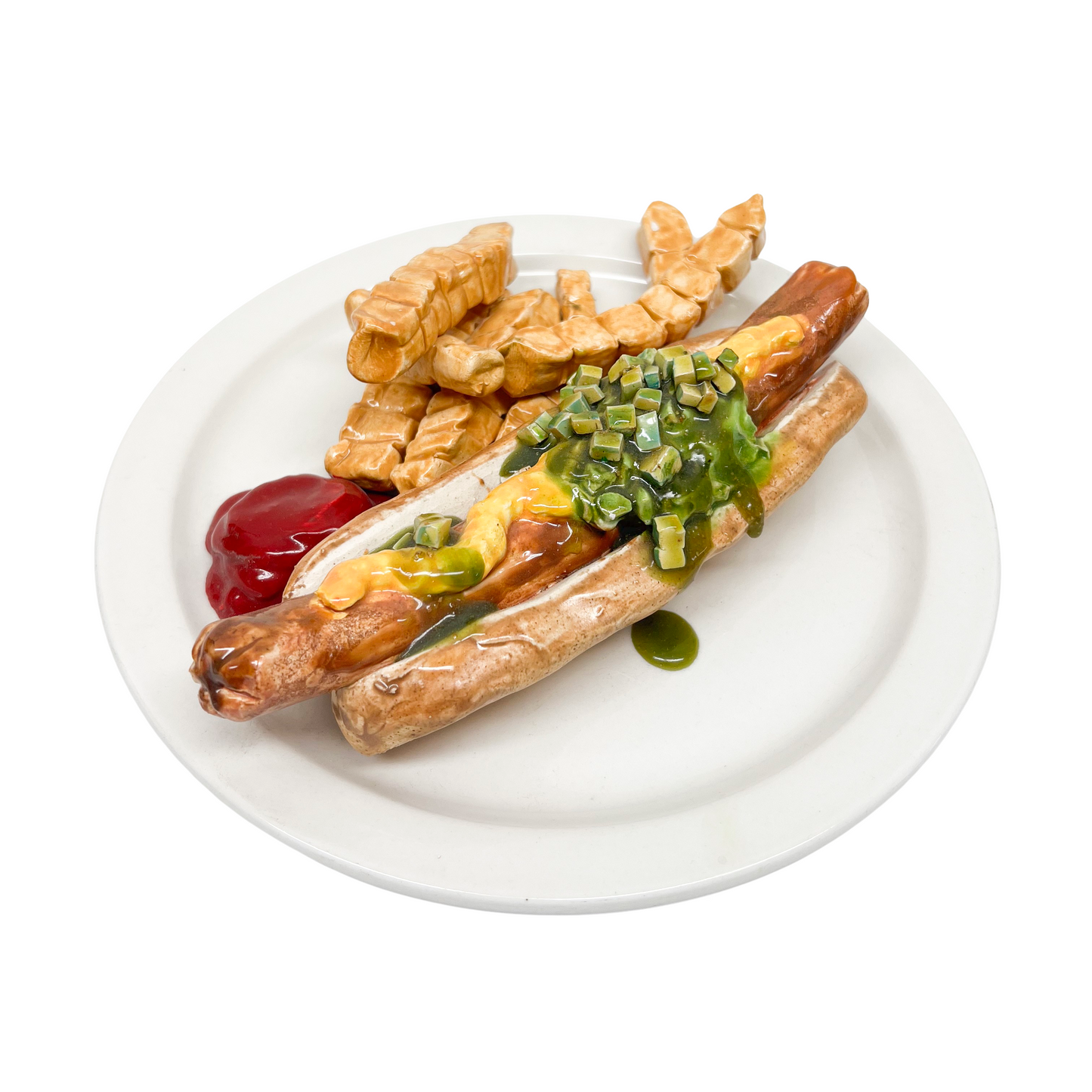 Plated Hot Dog With Fries 25