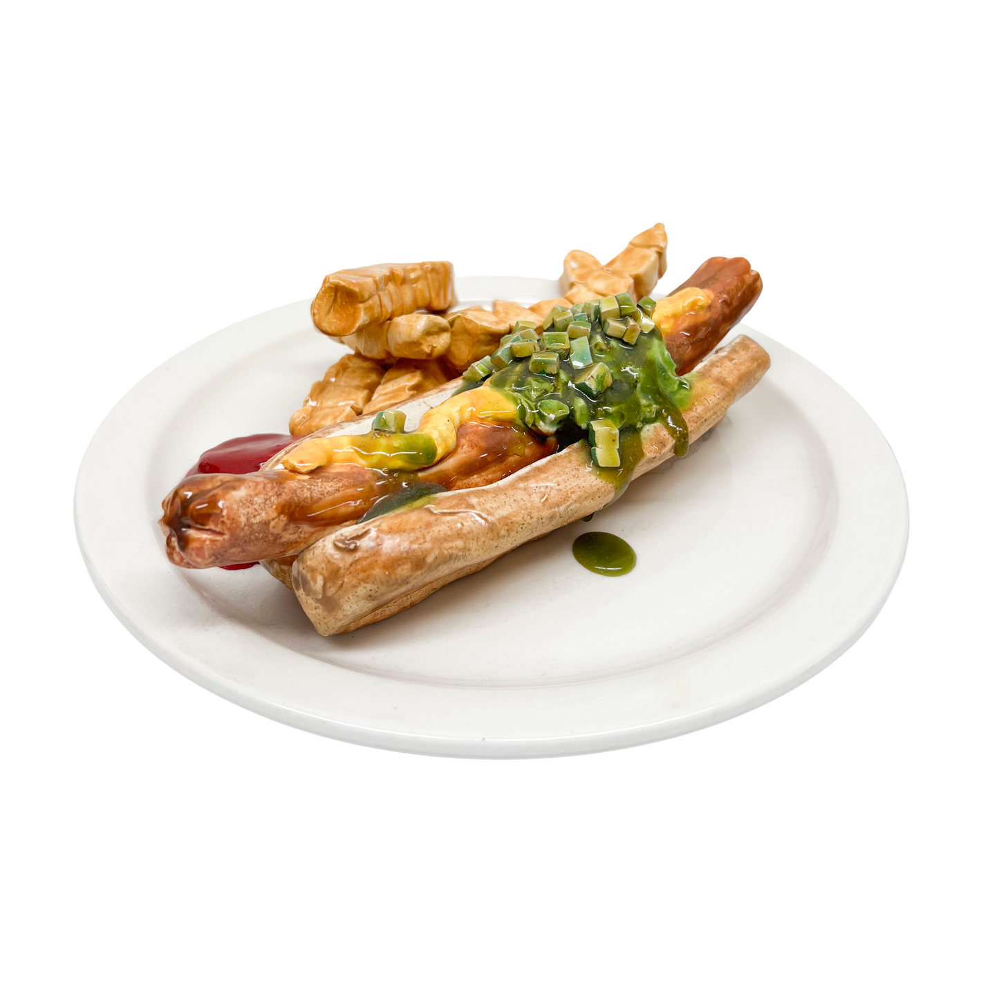 Plated Hot Dog With Fries 25