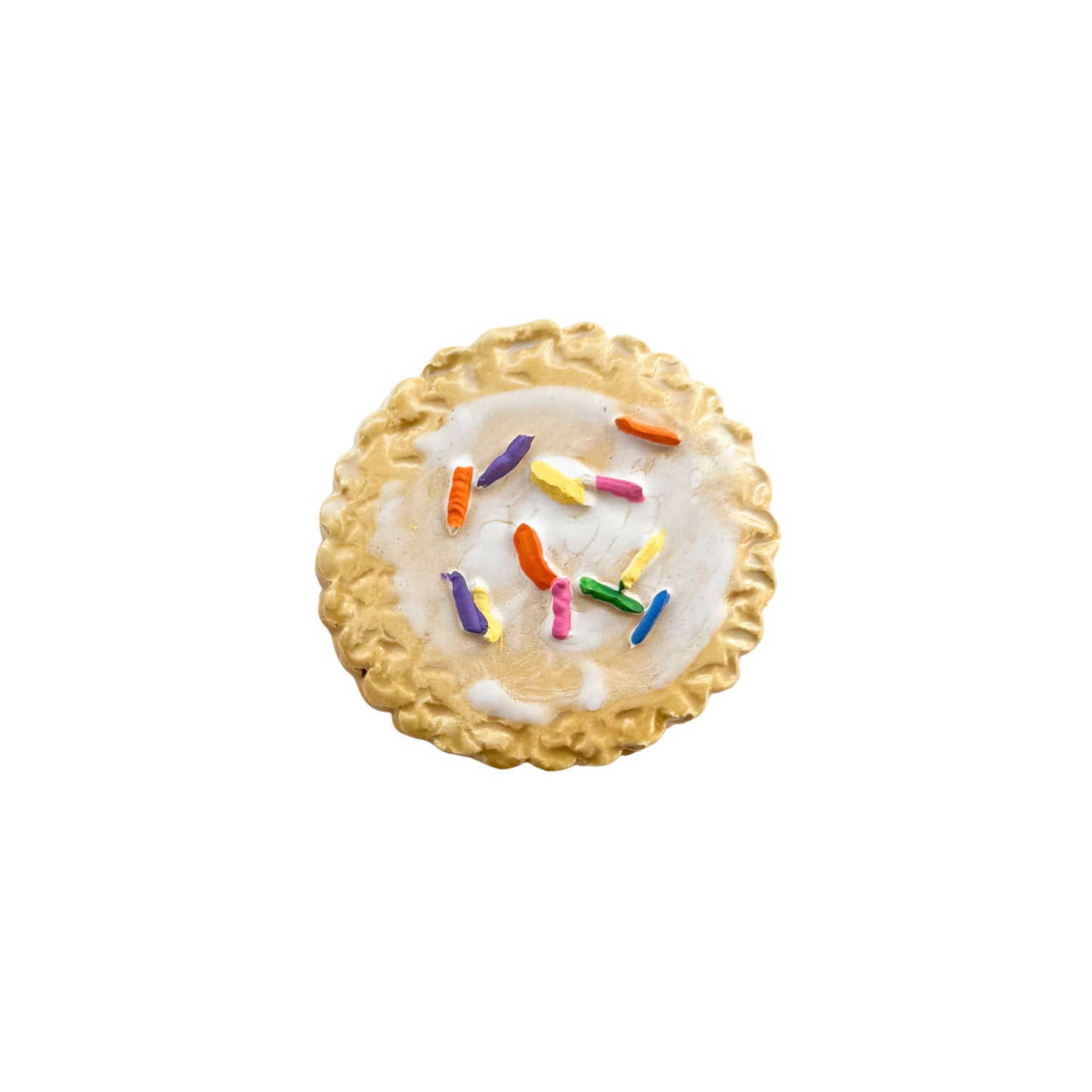 Scalloped Frosted Sugar Cookie With Sprinkles