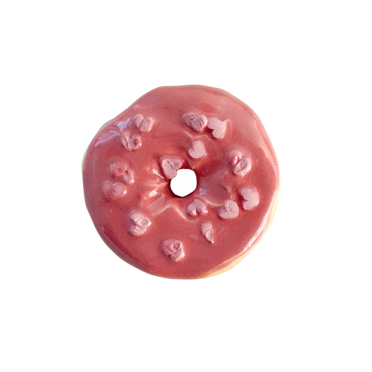 Raspberry Donut With Mini Hearts