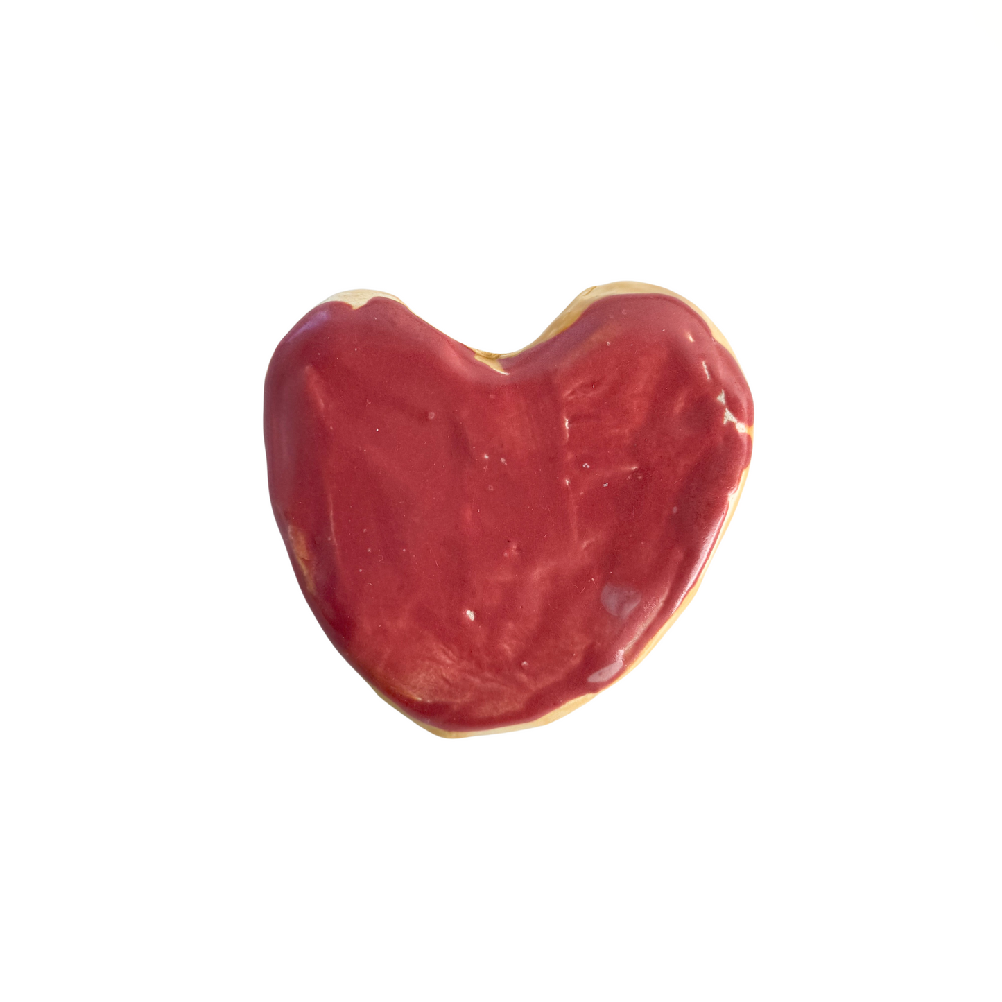 Raspberry Heart Donut