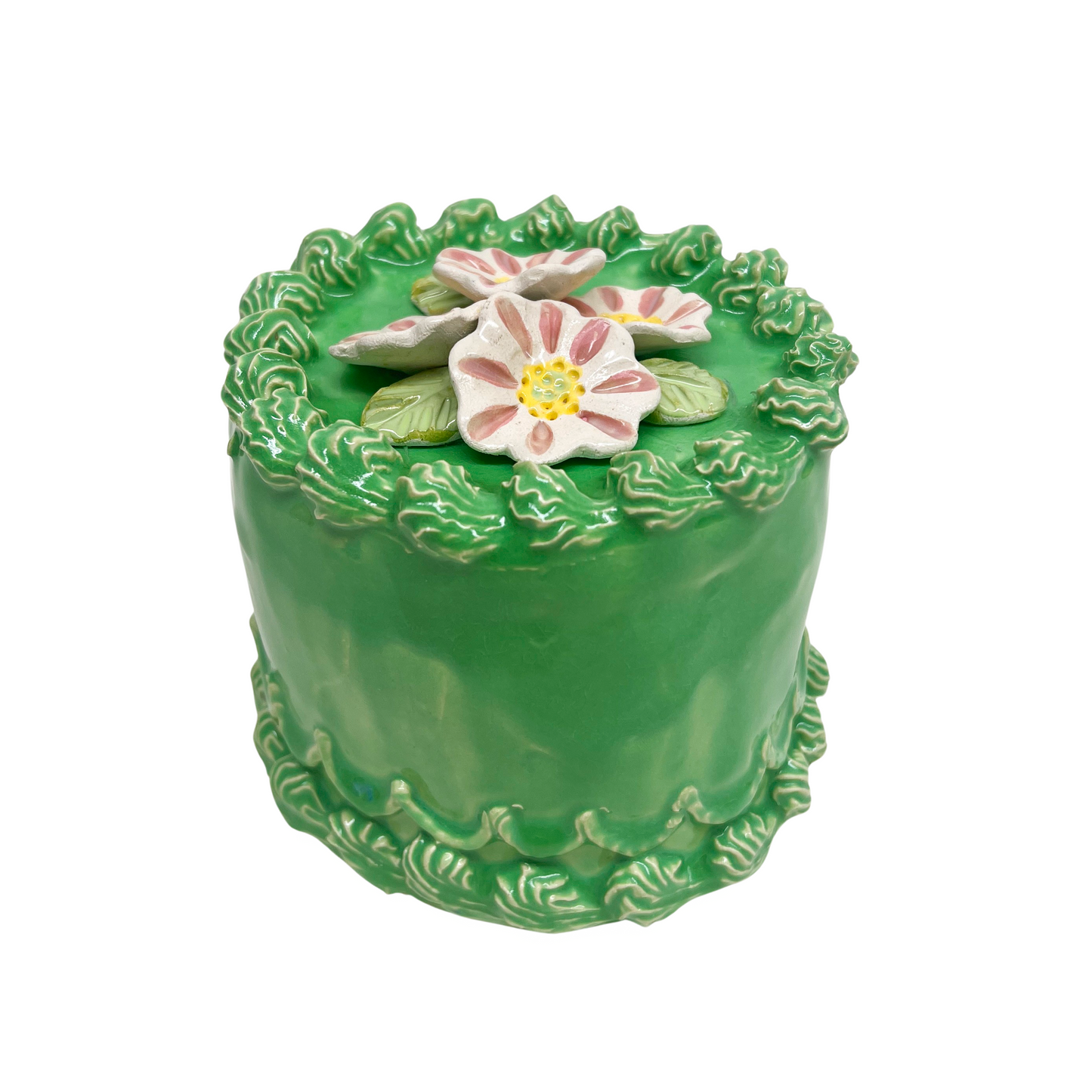 Green Cake With Flowers 10