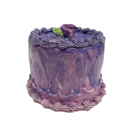 Purple Cake With Flower 4