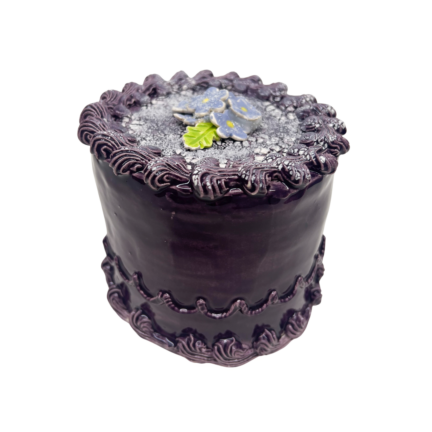 Purple Cake With White Crackle 26