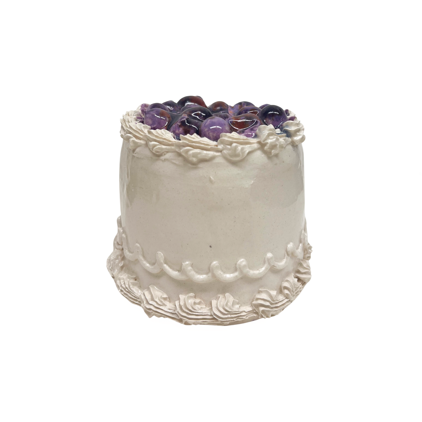 White Medium Cake With Blueberry Topping 33