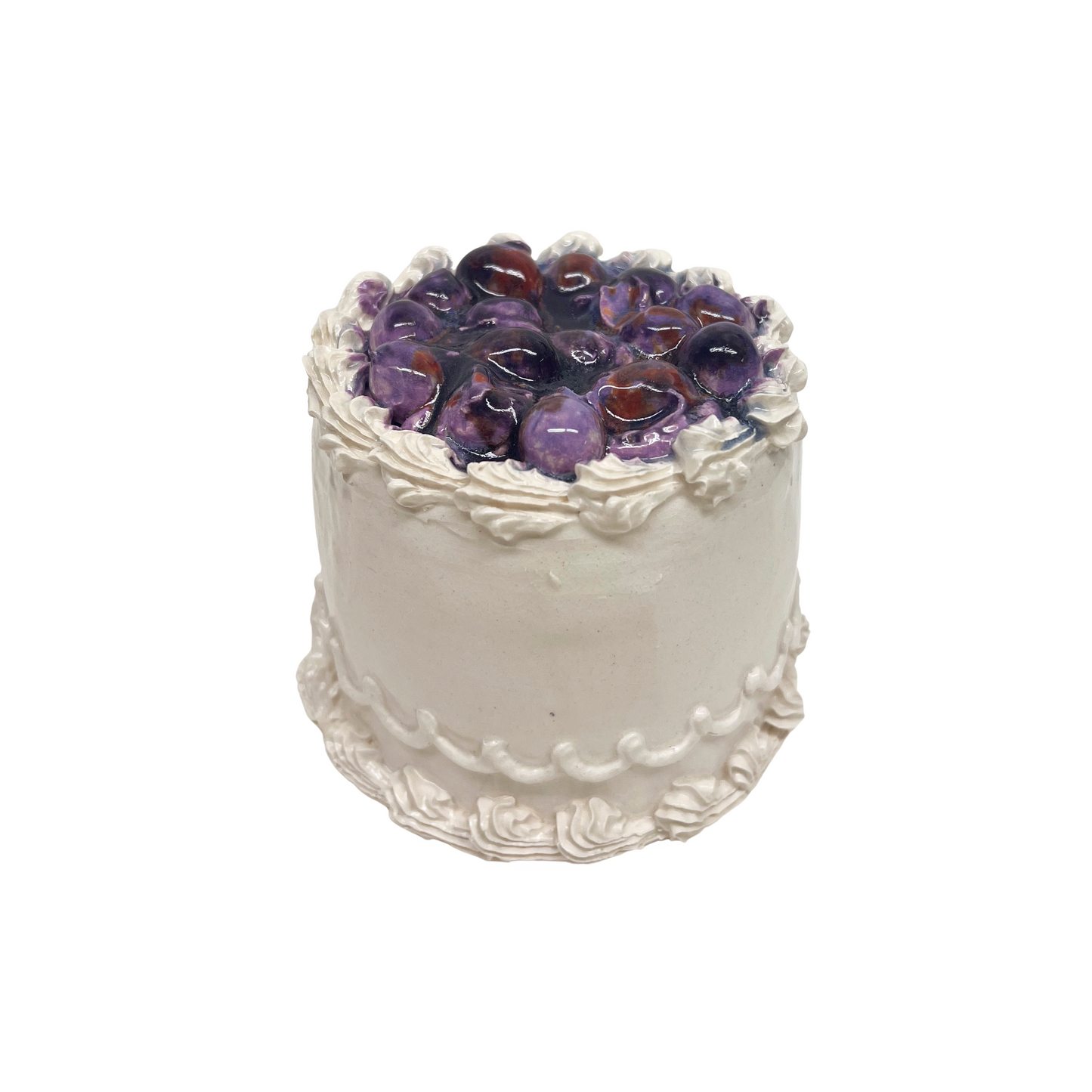 White Medium Cake With Blueberry Topping 33