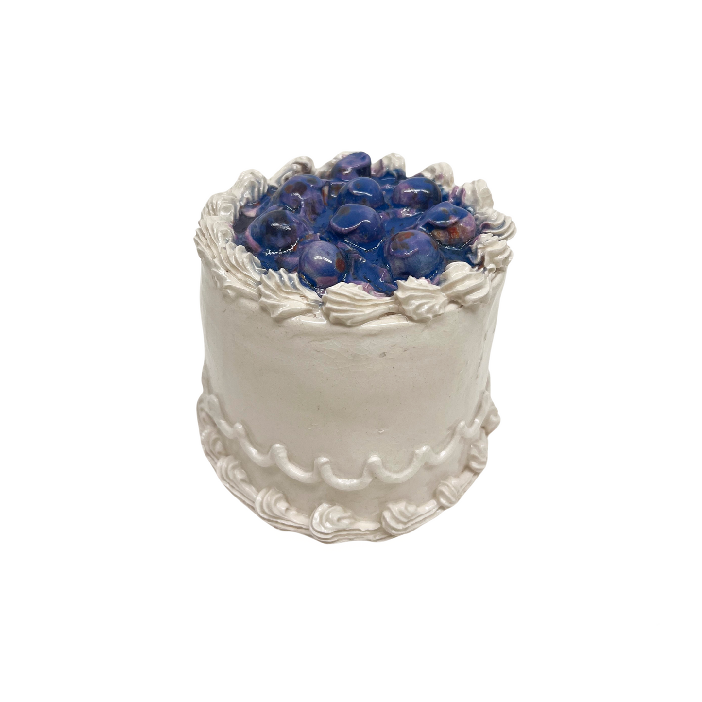 White Medium Cake With Blueberry Topping 30