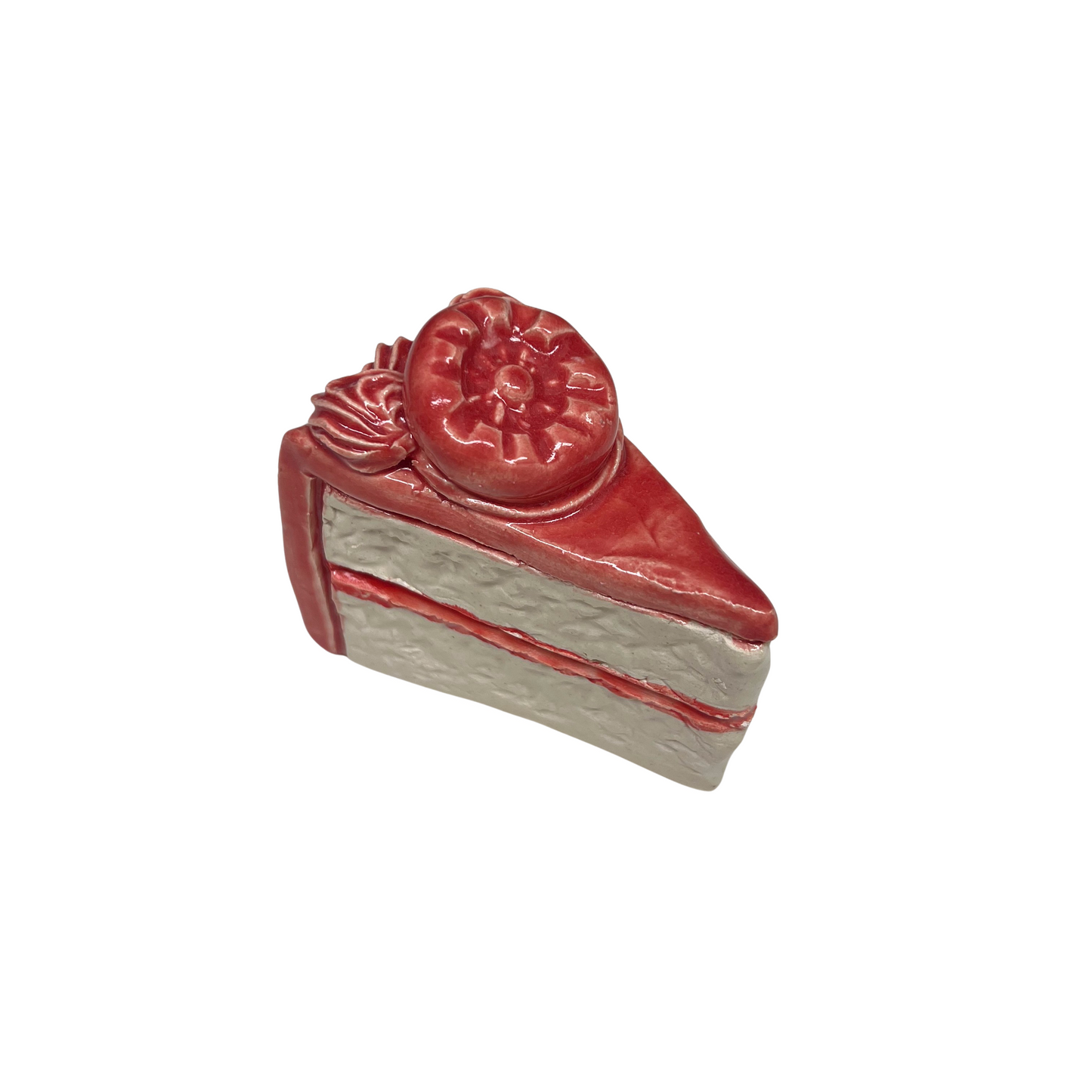 Raspberry Cake Slice With Medallion