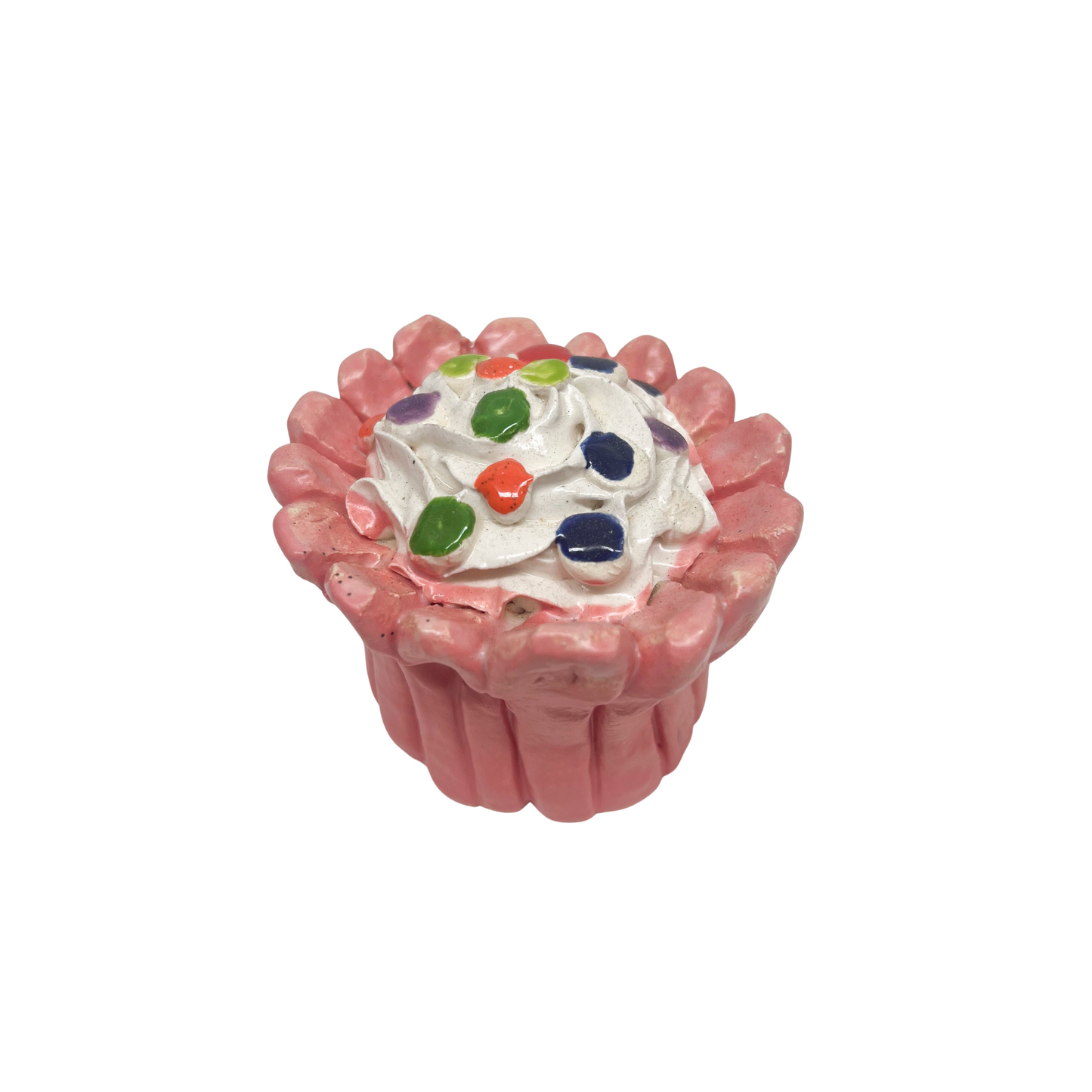 Pink Cupcake With Confetti