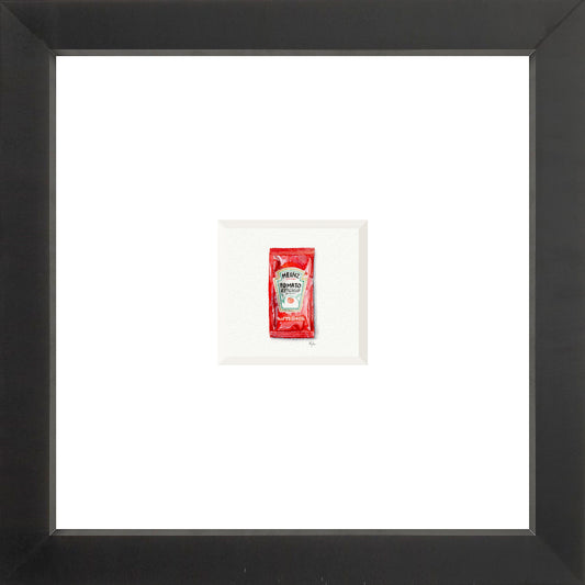 Ketchup Packet Miniature Watercolor Print