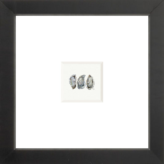 Three Oysters Miniature Watercolor Print