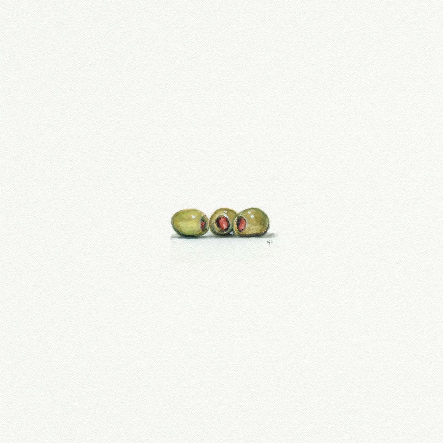 Olives Miniature Watercolor Print